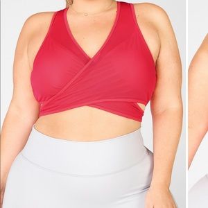Fabletics Bright Red Faye Medium Impact Sports Bra